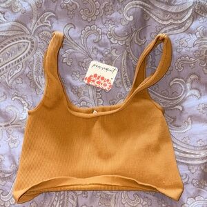 Free People Movement Size M/L Light Sand Terracotta NWT Crop Top